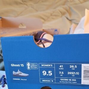 Brooks Ghost 15 Women's Running Shoes - Spa Blue with Neo Pink & Copper Accents